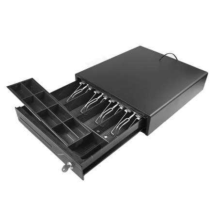  Денежный ящик Microinvest LB-335 автомат., 335х368х80, черный, малый  фото в интернет-магазине Бизнес РОСТ  - торговое оборудование.